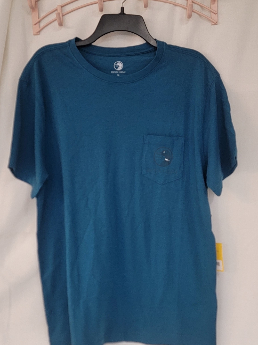 Duck Head Men's Teal Blue Short Sleeve Pocket Tee